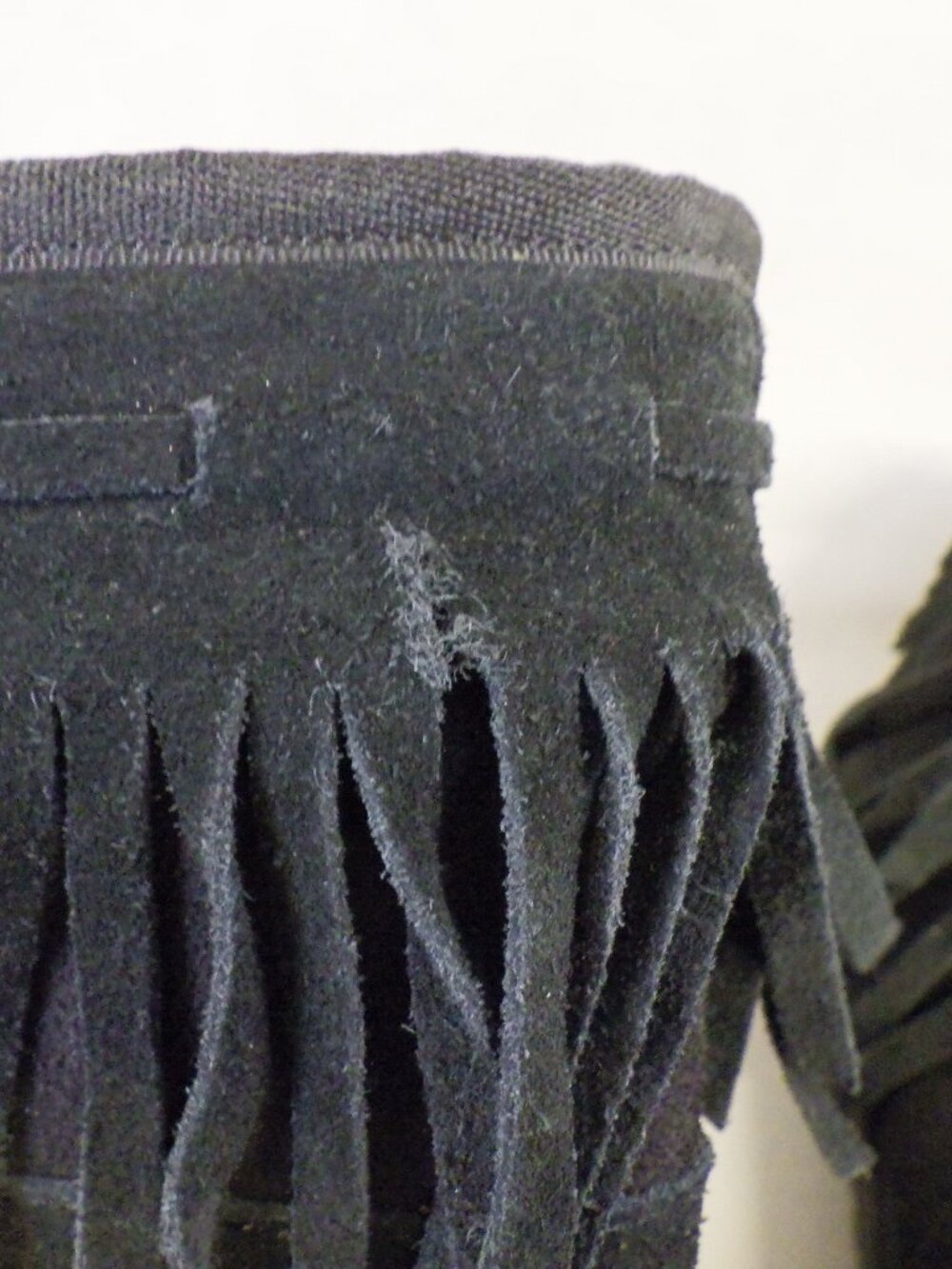 Koolaburra by UGG Black Suede Tiered Fringe Boots  S51 - Picture 9 of 9